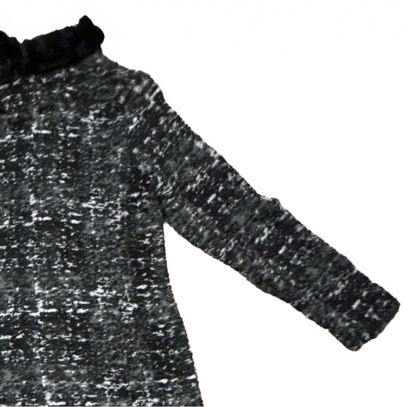 2/$30 Maria Sole Wool Blend Faux Fur Collar Black and White Button Up Coat - Picture 5 of 11